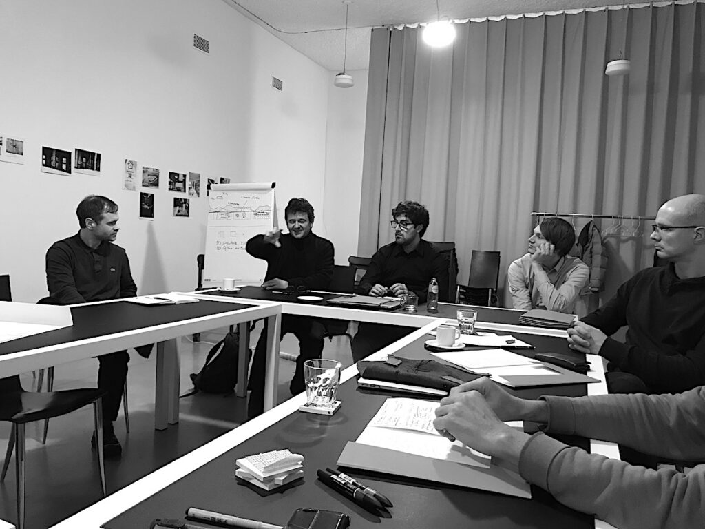 Participants listening to Filippo Morino